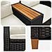 Panchina reclinabile con tavolo Nero e Bianco Crema polyrattan - Foto miniatura 5
