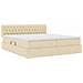 Letto con luci a strisce a LED Crema 180 x 200 cm Tessuto - Foto miniatura 7