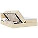 Letto con luci a strisce a LED Crema 180 x 200 cm Tessuto - Foto miniatura 9