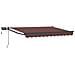 Tenda retrattile manuale con LED Marrone e Antracite 3 x 2,5 m - Foto miniatura 1