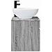 Mobile lavabo da parete Sonoma grigio 49 x 44,5 x 66,5 cm - Foto miniatura 2