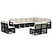 Set Divano da Giardino 12 pcs Nero polyrattan - Foto miniatura 1