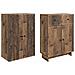 Set di armadi 2 pcs 66 x 34,5 x 90 cm Legno ingegnerizzato - Foto miniatura 3