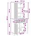 Set di armadi 2 pcs 66 x 34,5 x 90 cm Legno ingegnerizzato - Foto miniatura 8