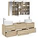 Set di mobili per il bagno 4 pcs Rovere Sonoma - Foto miniatura 3