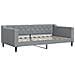 Divano Letto Estraibile Cassetti Grigio Chiaro 100x190 Tessuto - Foto miniatura 6
