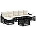 Set Divano da Giardino 8 pz Nero e Bianco Crema polyrattan - Foto miniatura 1