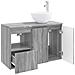 Set di mobili per il bagno 2 pz Sonoma grigio - Foto miniatura 4