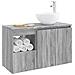 Set di mobili per il bagno 2 pz Sonoma grigio - Foto miniatura 5