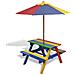 Set Tavolo & Panchina Da Picnic Per Bambini Con Parasole 4 Colori - Foto miniatura 2