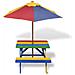 Set Tavolo & Panchina Da Picnic Per Bambini Con Parasole 4 Colori - Foto miniatura 3
