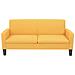 Divano a 3 Posti 180x65x76 cm Giallo - Foto miniatura 2