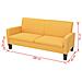 Divano a 3 Posti 180x65x76 cm Giallo - Foto miniatura 4