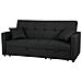 Divano Letto 3 Posti In Tessuto Nero Glomma - Foto miniatura 14