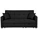 Divano Letto 3 Posti In Tessuto Nero Glomma - Foto miniatura 8