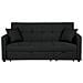 Divano Letto 3 Posti In Tessuto Nero Glomma - Foto miniatura 17