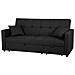 Divano Letto 3 Posti In Tessuto Nero Glomma - Foto miniatura 12