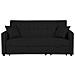 Divano Letto 3 Posti In Tessuto Nero Glomma - Foto miniatura 1