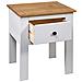 Comodino Bianco 46x40x57 cm in Legno di Pino Panama Range - Foto miniatura 5