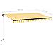 Tenda Da Sole Retrattile Manuale 400x350 Cm Gialla E Bianca - Foto miniatura 2