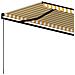 Tenda Da Sole Retrattile Manuale 400x350 Cm Gialla E Bianca - Foto miniatura 5