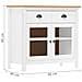 Credenza Hill Bianca 90x40x80 cm in Legno Massello di Pino - Foto miniatura 4