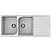 Ego 500 Lavello da Incasso 2 Vasche con Gocciolatoio Dimensioni 116 x 50 cm Colore Bianco - Foto miniatura 1