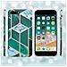 Custodia Compatibile Con Apple Iphone 8 Plus / 7 Plus / 7s Plus In Marmo Oro Bianco Verde Scuro No. 6 - Coperchio Protettivo In Silicone Tpu Con Motivo A Mosaico - Foto miniatura 5