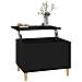 Tavolino Da Salotto Nero 60x44,5x45 Cm In Legno Multistrato - Foto miniatura 4