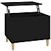 Tavolino Da Salotto Nero 60x44,5x45 Cm In Legno Multistrato - Foto miniatura 1
