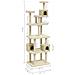 Albero Per Gatti Con Tiragraffi In Sisal Crema 188 Cm - Foto miniatura 4