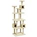 Albero Per Gatti Con Tiragraffi In Sisal Crema 188 Cm - Foto miniatura 2