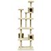 Albero Per Gatti Con Tiragraffi In Sisal Crema 188 Cm - Foto miniatura 8