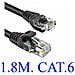 Patc1.8m Cavo Di Rete Lan Plug Rj45 Utp Cat6 Ø 0,56 Lunghezza 1.8m Black - Foto miniatura 2