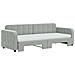Divano Letto Estraibile Materassi Grigio Chiaro 80x200 Velluto - Foto miniatura 9
