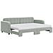 Divano Letto Estraibile Materassi Grigio Chiaro 80x200 Velluto - Foto miniatura 1