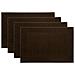 Set Tovagliette Americane Cucina Antiscivolo In Tinta Unita Lavabili In Vari Colori Set 4 Marrone - Foto miniatura 1