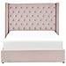 Letto Matrimoniale Contenitore Velluto Rosa Pastello 160 X 200 Cm Lubbon - Foto miniatura 8