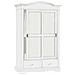 Armadio Arte Povera 2 Ante Scorrevoli Shabby Legno Bianco 122x60x200 - Foto miniatura 1