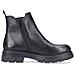 Black Casual Closed Booties Stivaletti Pelle Scarpe Donna Nero Eu 36, Z9157-00 - Foto miniatura 3