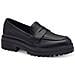 Black Casual Closed Loafers Mocassino Pelle Scarpe Donna Nero Eu 39, 1-24700-42 001 - Foto miniatura 1