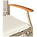 Set da Bistr? 3 pz con Cuscini Beige Polyrattan e Legno Acacia - Foto miniatura 9