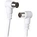 Cavo Tv Coassiale 9,52 Mm Angolato Maschio/femmina 5 M Con Adattatore Maschio/maschio, Bianco - Foto miniatura 3