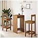 Tavolo Bar Rovere Artigianale 51x50x103,5 Cm Legno Multistrato - Foto miniatura 3