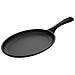 32036 Padella Per Fajita In Ghisa Smaltata Induzione Da 25 Cm, Fuoco, Barbecue, Forno Nero - Foto miniatura 1