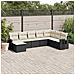 Set Divani Da Giardino Con Cuscini 8 Pz Nero In Polyrattan - Foto miniatura 8