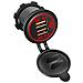 Caricabatterie Da Auto Doppio Qc3.0 Con Interruttore Black+red - Foto miniatura 2
