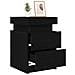 Comodino  con luci LED 2 pezzi Rovere nero 35x39x55 cm - Foto miniatura 3