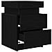Comodino  con luci LED 2 pezzi Rovere nero 35x39x55 cm - Foto miniatura 5