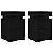 Comodino  con luci LED 2 pezzi Rovere nero 35x39x55 cm - Foto miniatura 6